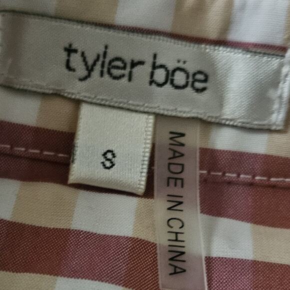 Tyler Boe Checkered Button Up Cotton Blouse Size Small - Picture 5 of 5